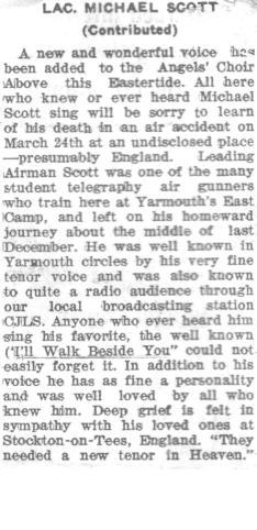 News clipping:  Courtesy of Margo Pederson